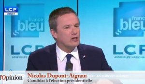 Nicolas Dupont-Aignan : «Voter utile, c’est voter inutile»