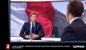Emmanuel Macron : Agacé par une question de Laurent Delahousse, il s’énerve (Vidéo)