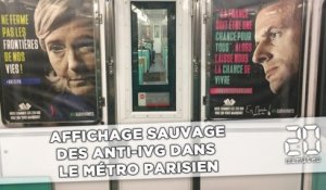 Affichage sauvage des anti-IVG dans le métro parisien