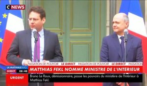 La passation de pouvoirs entre Bruno Le Roux et Matthias Fekl a eu lieu