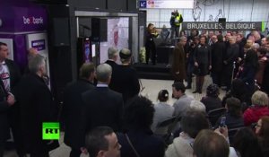 Bruxelles : commémorations à la station de métro Maelbeek, cible de la seconde attaque