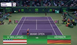Miami - Venus Williams s'offre Kerber et un record