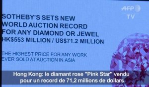 Le "Pink Star" vendu pour un record de 71,2 millions de dollars