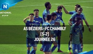 J26 - AS Béziers - FC Chambly (5-2), le résumé