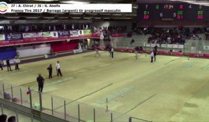 Barrage de la finale tir progressif masculin, Sport Boules, France Tirs, Dardilly 2017