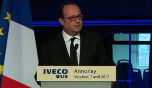 Discours à Annonay sur le site de l'entreprise IVECO