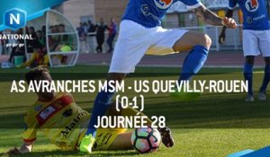 J28 : US Avranches MSM - US Quevilly-Rouen (0-1), le résumé