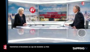 Marine Le Pen : Tentative d’incendie à son QG, elle blâme le gouvernement (Vidéo)