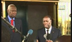 Le Président Alassane Ouattara a reçu en audience M. Abdou Diouf,sécrétaire Général de la FAO