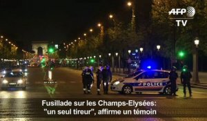 Fusillade sur les Champs-Elysées: "un seul tireur"dit un témoin