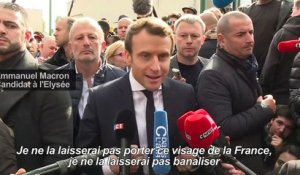 A Sarcelles, Emmanuel Macron s'en prend à Marine Le Pen