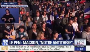 Macron "n'a pas le souci du travailleur", estime Le Pen
