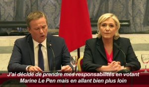 Présidentielle: Nicolas Dupont-Aignan rejoint Marine Le Pen