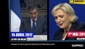 Marine Le Pen plagie des extraits d’un discours de François Fillon (Vidéo)