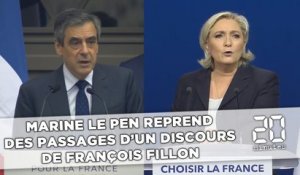 Quand Le Pen reprend mot pour mot des passages d'un discours de Fillon