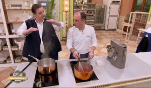 EXCLU AVANT-PREMIERE: Philippe Conticini propose à un candidat du "Meilleur pâtissier - les professionels" de mettre du vinaigre blanc dans un de ses plats - Regardez
