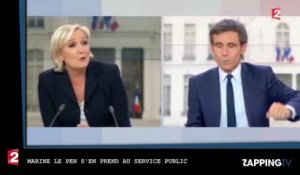 Marine Le Pen dénonce la propagande du service public sur France 2