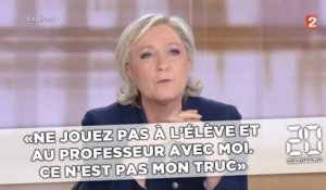 Marine Le Pen: «Ne jouez pas à l'élève et au professeur avec moi. Ce n'est pas mon truc»
