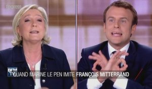 "L'élève et le professeur": quand Marine Le Pen imite François Mitterrand