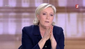 Présidentielle : "La France sera dirigée par une femme. Ce sera ou moi, ou Madame Merkel", raille Marine Le Pen