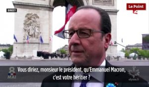 François Hollande à propos d'Emmanuel Macron : "Je serais toujours à côté de lui"