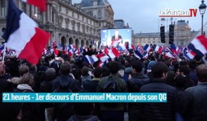 Présidentielle : revivez l'élection d'Emmanuel Macron dans la foule au Louvre