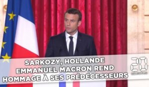 Mitterrand, Sarkozy, Hollande, Emmanuel Macron remercie ses prédécesseurs