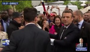 Le premier bain de foule de Macron, intronisé Président officiellement
