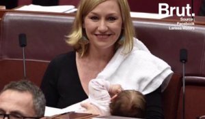 Une sénatrice allaite son bébé au Parlement australien