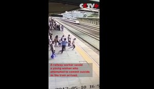 Un cheminot sauve in extremis une jeune femme qui tente de se jeter sous un train