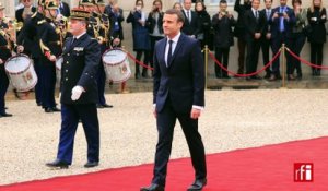 Passation de pouvoir entre F. Hollande et E. Macron: deux heures dans l'histoire de la France