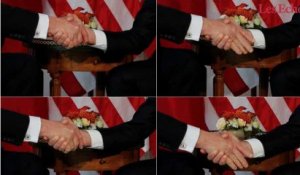 Macron “résiste” à la poignée de main de Trump (et devient une icône aux Etats-Unis)