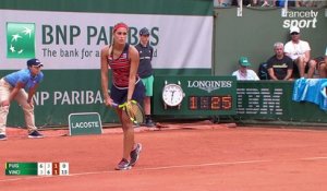 Roland-Garros 2017 : Quel échange entre Monica Puig et Roberta Vinci (6-3, 3-6, 1-1) !