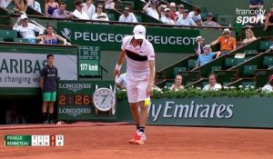 Roland-Garros 2017 : Un maximum de réussite pour Pouille qui s’accroche (7-6, 3-6, 4-6, 3-2)