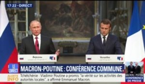 Poutine avec Macron à Versailles: "Ce qui est le plus important, c'est la lutte contre le terrorisme"