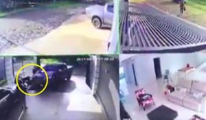 Un homme arrête le cambriolage de sa maison avec son pick-up