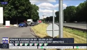 Ce gars va doubler tout le monde dans une station service à La Courneuve pendant la pénurie d'essence