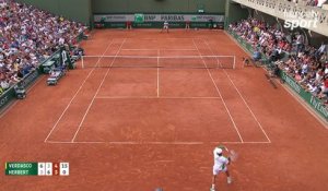 Roland-Garros 2017 : Superbe défense de Herbert qui pousse Verdasco à la faute (6-3, 3-6, 4-5)