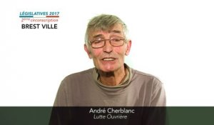 Législatives 2017. André Cherblanc : 2e circonscription du Finistère (Brest)