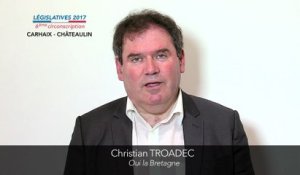 Législatives 2017. Christian Troadec : 6e circonscription du Finistère (Carhaix-Châteaulin)