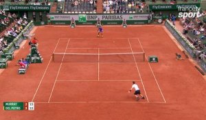 Roland-Garros 2017 : L'échange incroyable entre Murray et Del Potro (2-3)