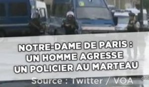 Notre-Dame  de Paris :  Un homme agresse  un policier