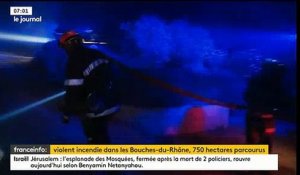Incendies dans les Bouches-du-Rhône: Plus de 750 hectares brûlés - La ligne TGV Paris-Marseille interrompue