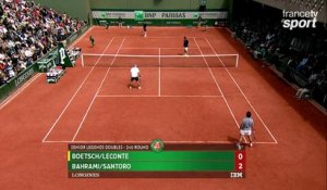 Roland-Garros 2017 : Quand Leconte se fait chambrer par le public (0-2)