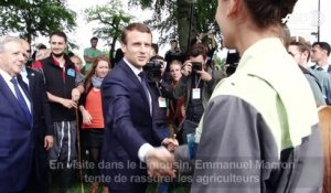 Emmanuel Macron tente de rassurer les agriculteurs