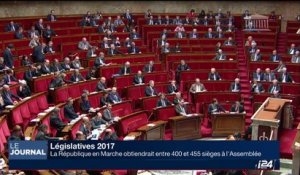 Législatives 2017: 400 à 455 sièges à l'Assemblée pour LREM