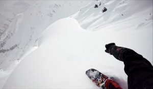 Descente en Snowboard de malade par Travis Rices filmée en GoPro