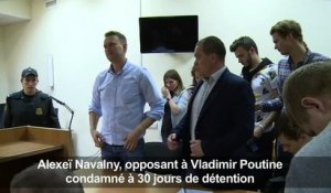 Manifestations en Russie: Navalny condamné à 30 jours de prison