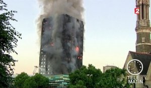 Londres : une tour d'habitation ravagée par un violent incendie