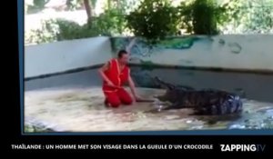 Un thaïlandais met sa tête dans la gueule d’un crocodile (vidéo)